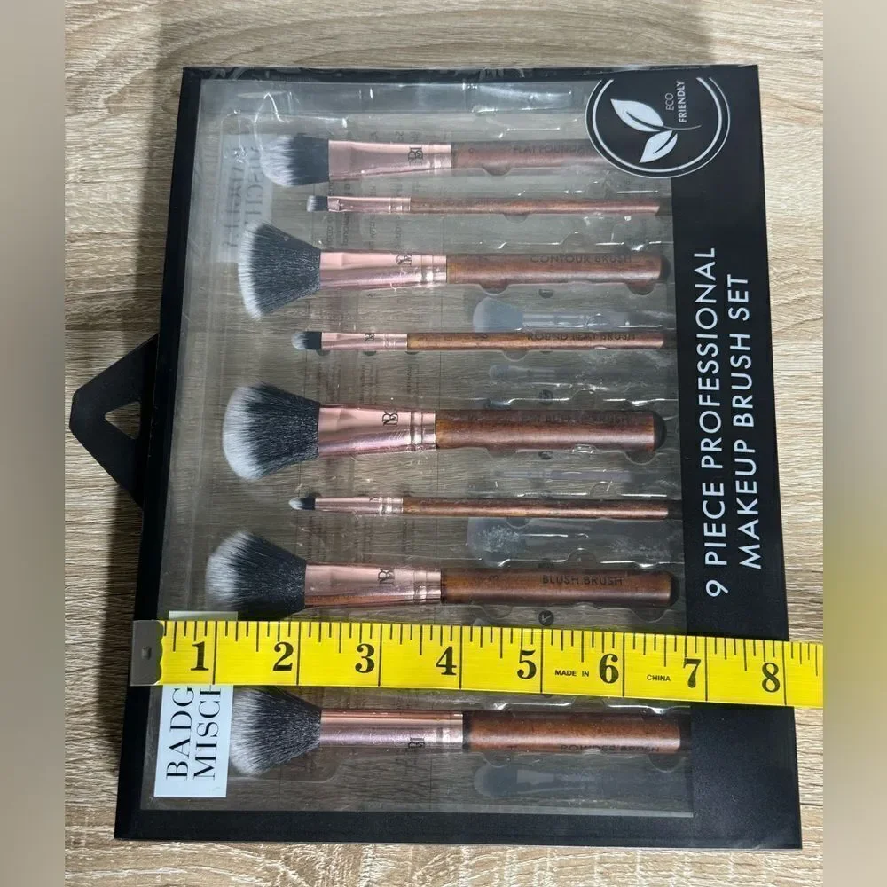 Badgley Mischka 9 Piece Professional MakeupBrush Set